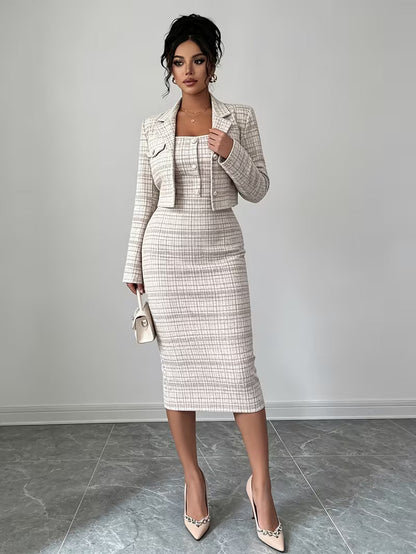 Beverly Plaid Tweed Set