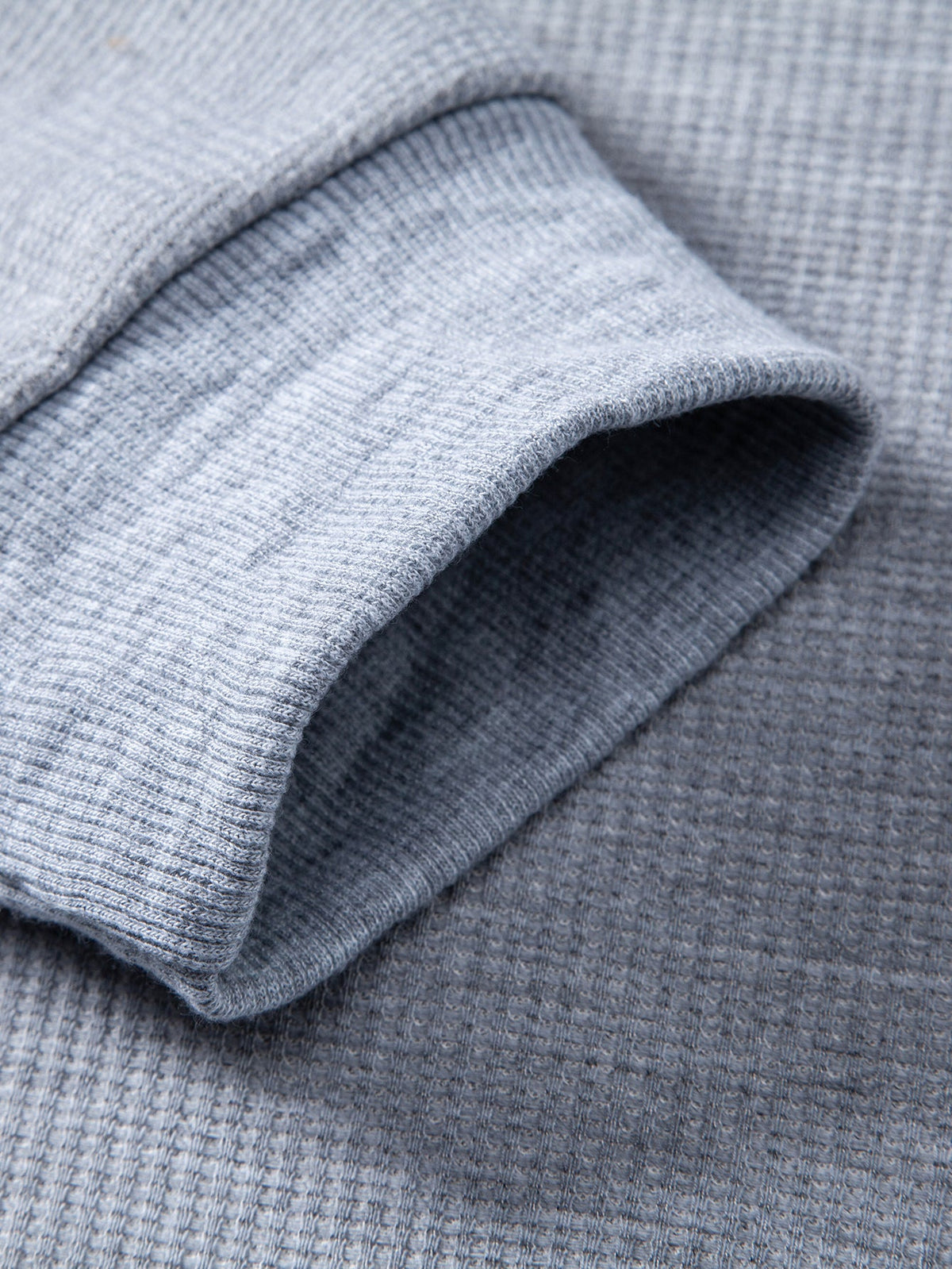 2 In 1 Notched Collar Waffle Sweatshirt