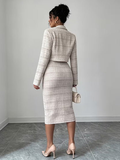 Beverly Plaid Tweed Set