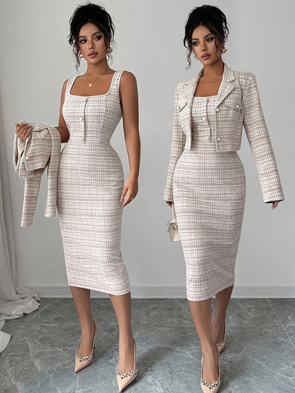 Beverly Plaid Tweed Set